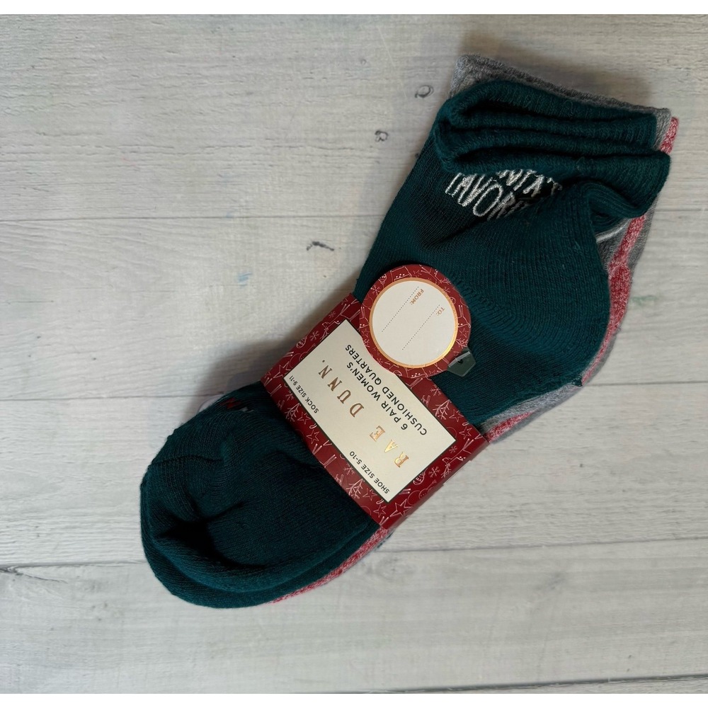 Rae Dunn women's holiday sock pack‎ 6 pairs NEW